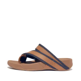 Mens Clip-Toe Webbing/Leather Sling Sandals - Premium Quality Toe-Post Design