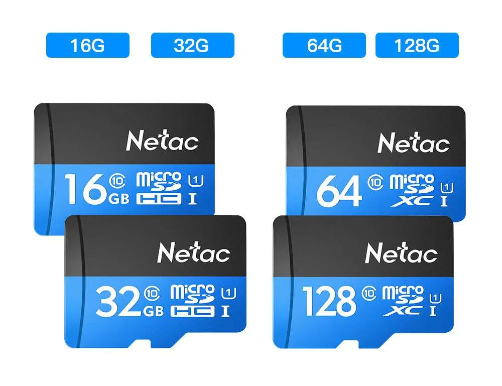 16-128GB Class 10 TF Card Flash for Smart Phone Memory and CCTV Camera & DVR Mass Data Storage
