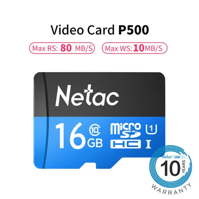 16-128GB Class 10 TF Card Flash for Smart Phone Memory and CCTV Camera & DVR Mass Data Storage