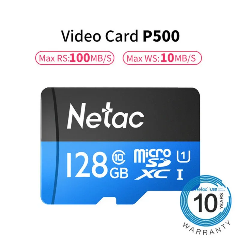 16-128GB Class 10 TF Card Flash for Smart Phone Memory and CCTV Camera & DVR Mass Data Storage