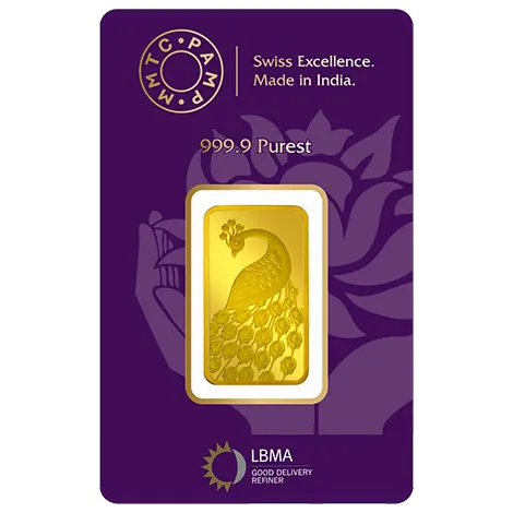 20 GM GOLD BAR PEACOCK 24K (999.9)