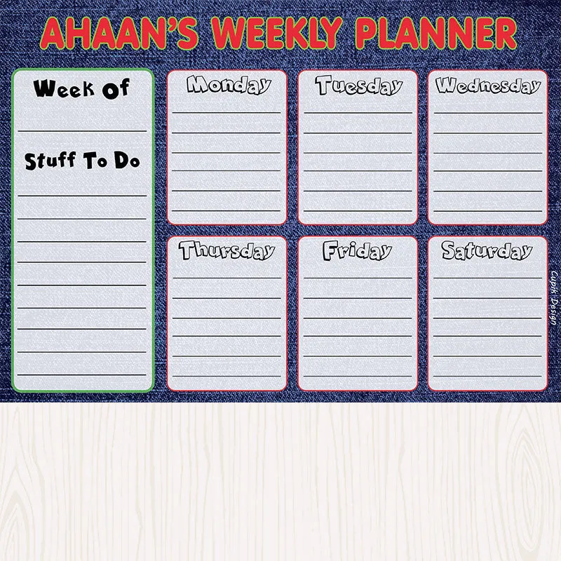 Activity Planner -  Denim, Set of 50