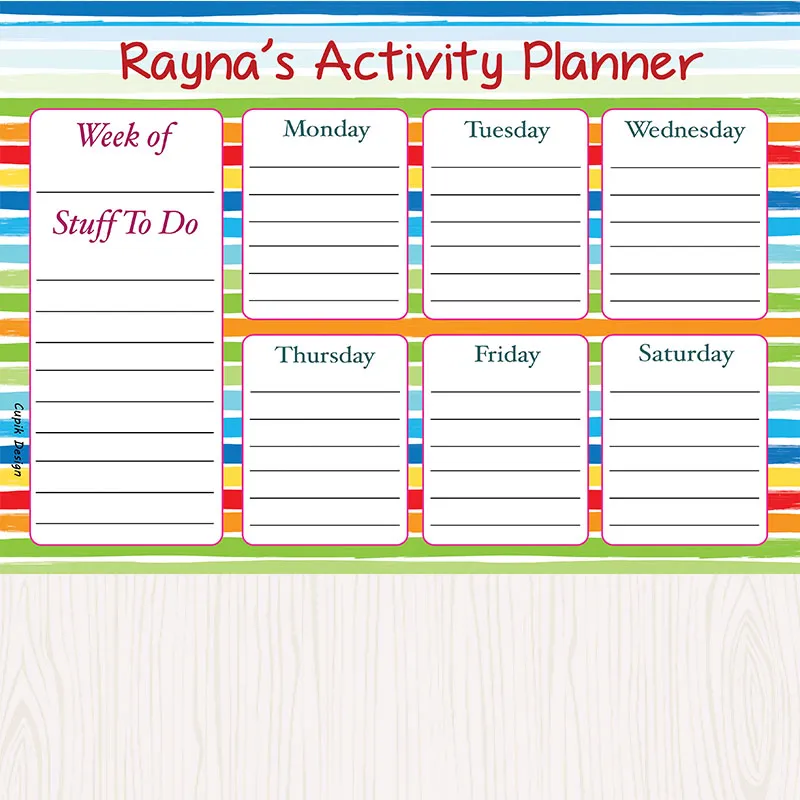 Activity Planner - Rainbow, Set of 50