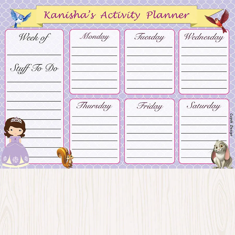 Activity Planner - Sofia, Set of 50