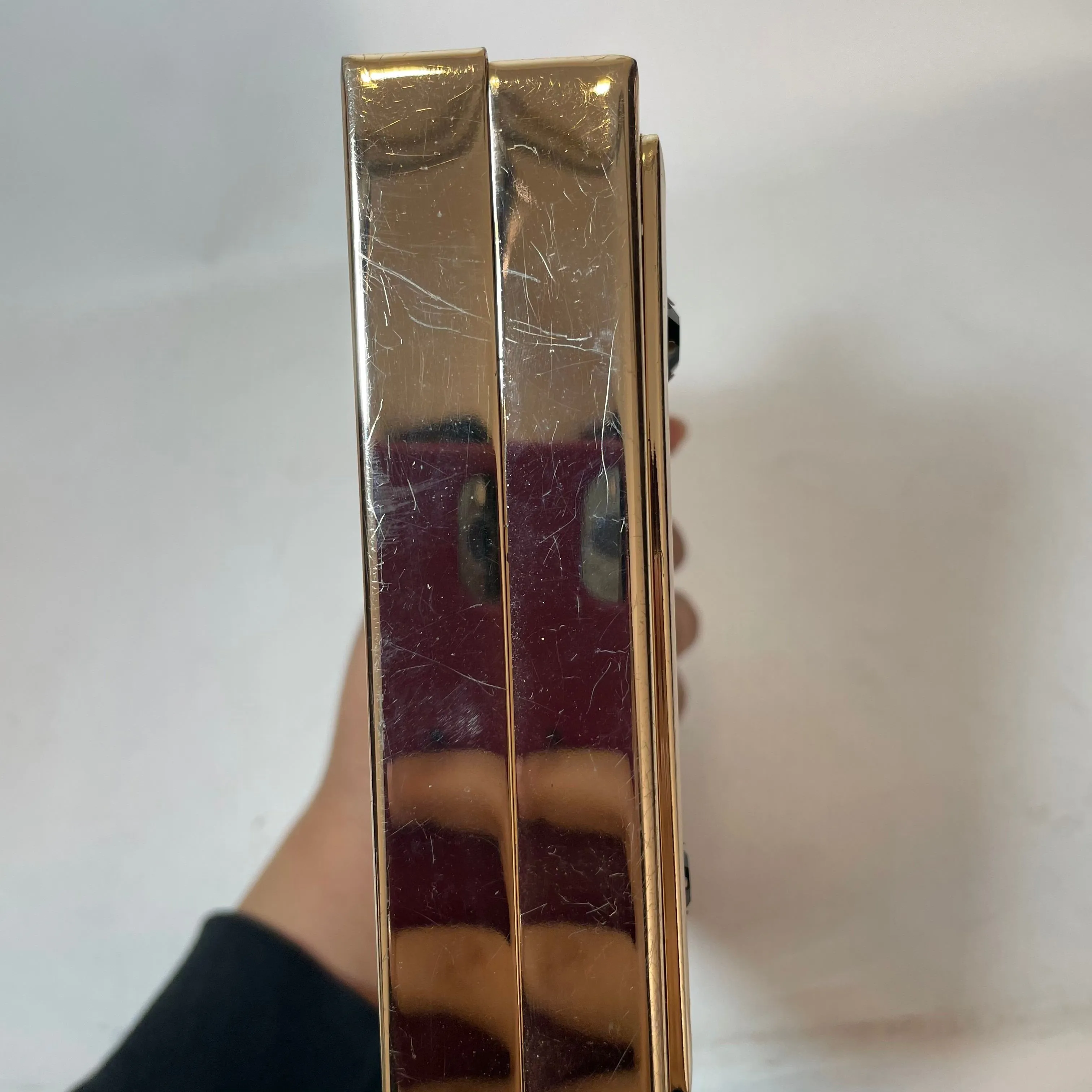 ALDO Gold Rhinestones Box Clutch | Pre Loved |