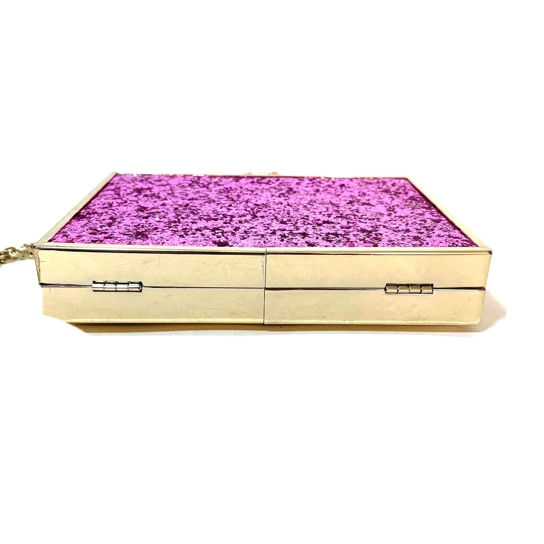 ALDO Gold Rhinestones Box Clutch | Pre Loved |