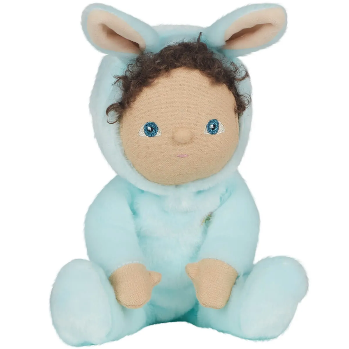 Basil Bunny Dinky Dinkum Fluffle Family Doll in Misty Blue by Olli Ella