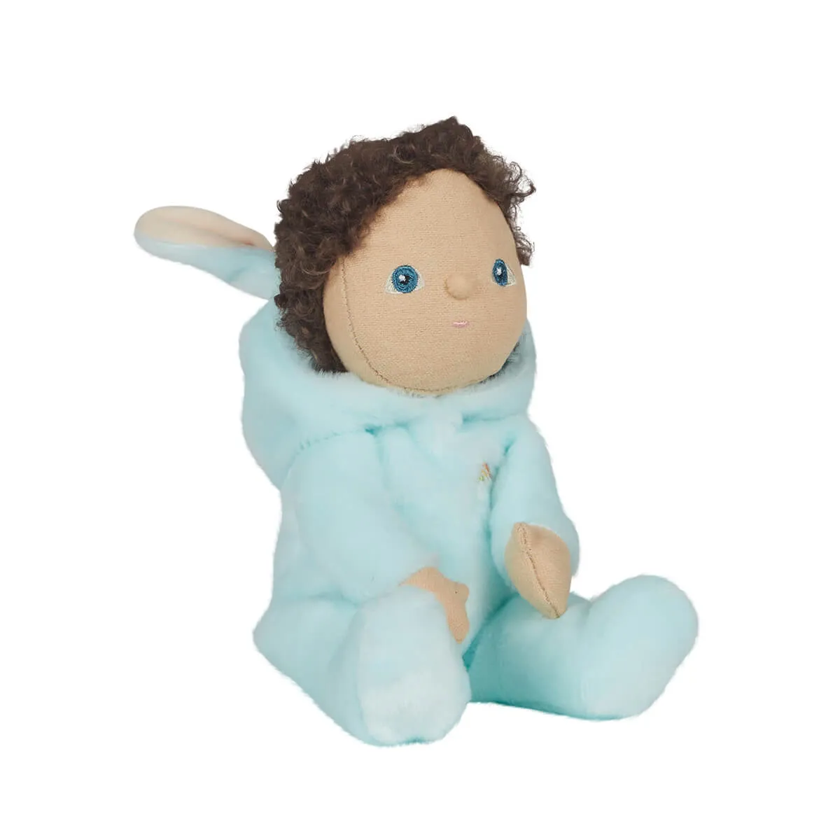 Basil Bunny Dinky Dinkum Fluffle Family Doll in Misty Blue by Olli Ella