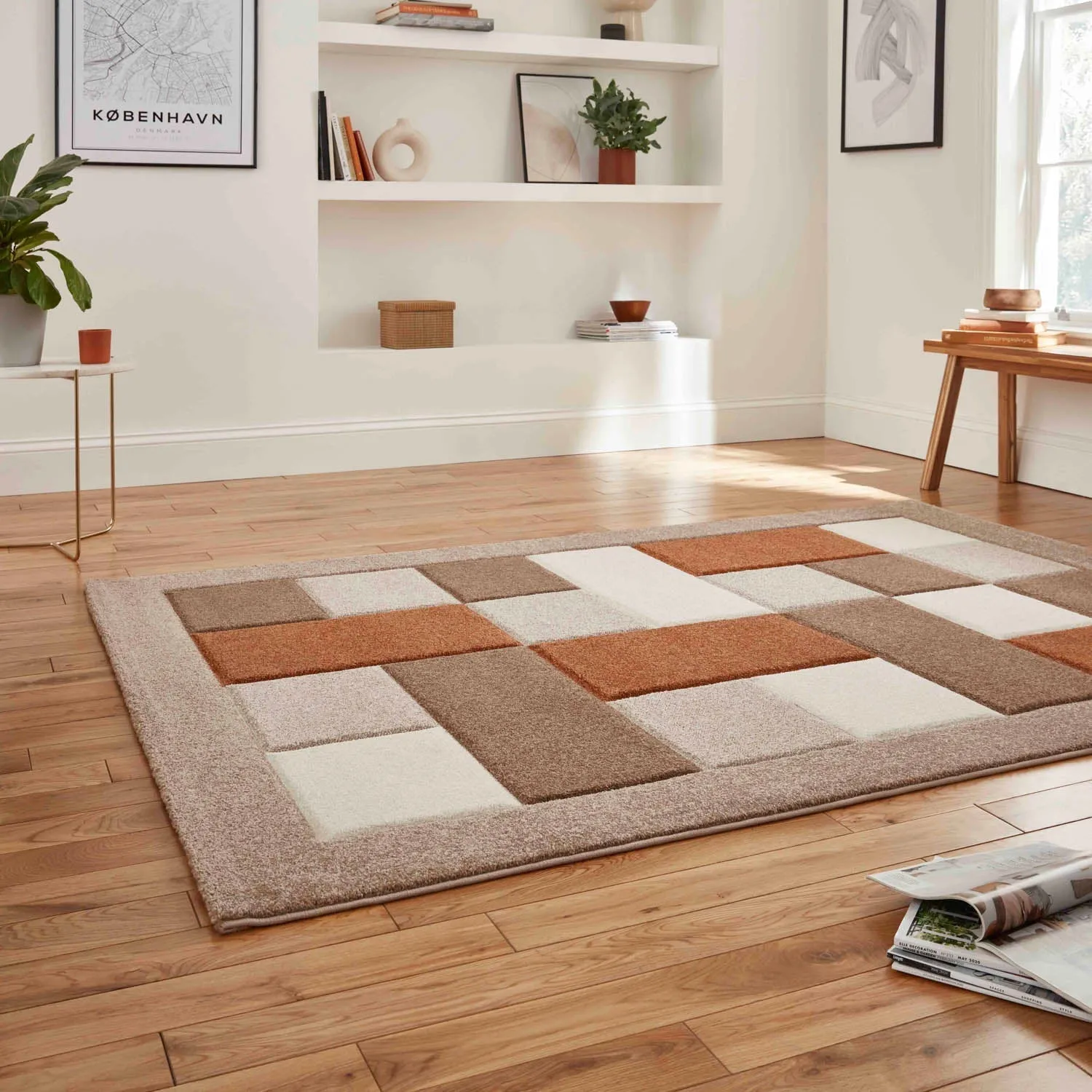 Brooklyn BRK04 Beige/Terracotta Rug