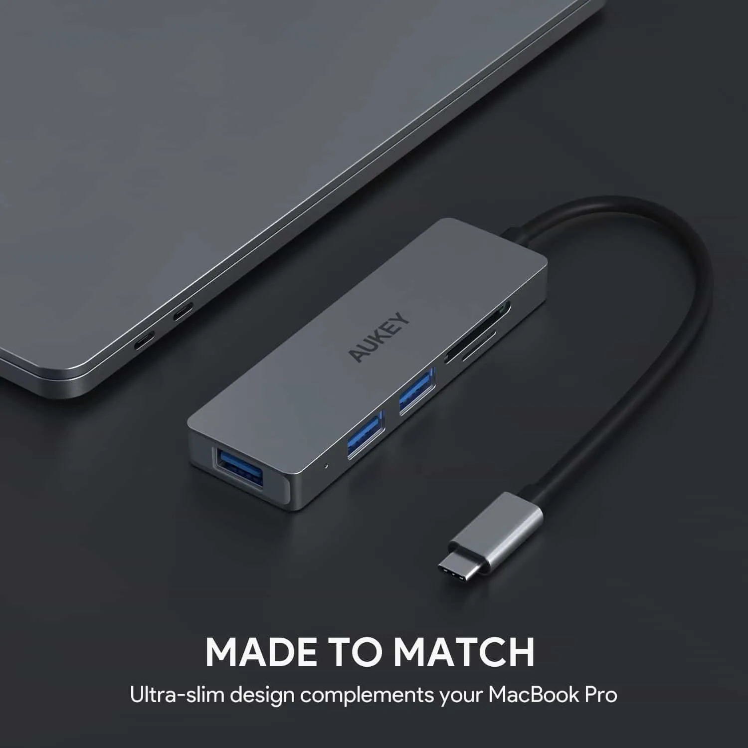CB-C63 USB-C to 3-Port USB 3.0 Gen 1 Aluminum Hub with Card Reader