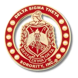 Delta Sigma Theta ΔΣΘ Circular Shield Sorority Lapel Pin