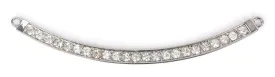 Estrellaª Premium Jewelry Pendant - Long Curved Bar, Crystal / Silver