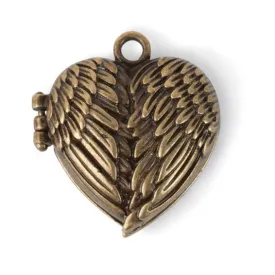 Heart Wings Locket with Magnet Clasps