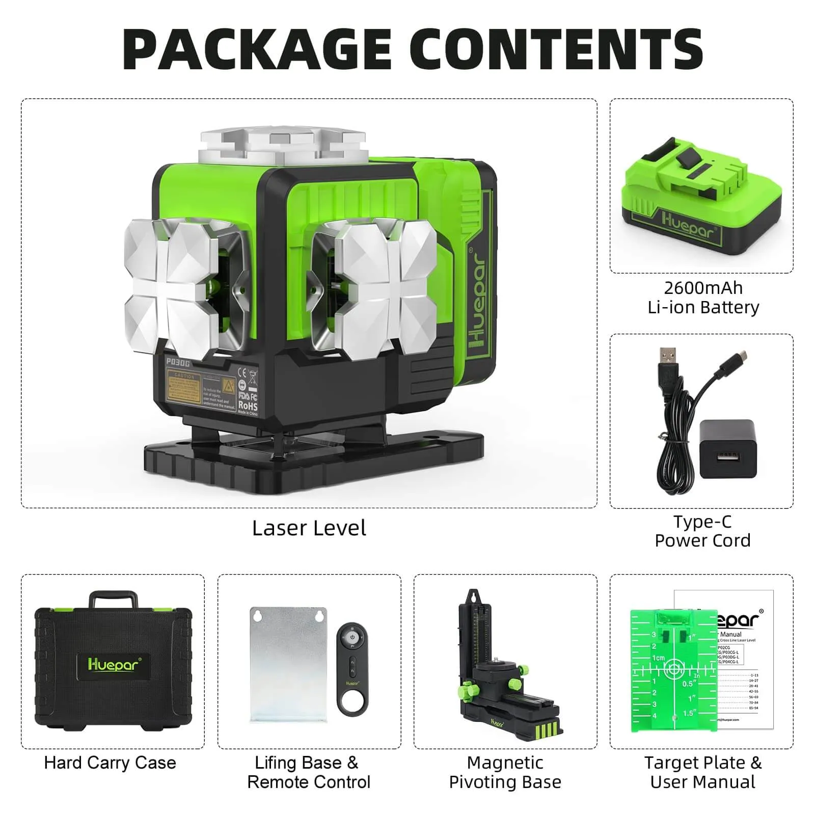 Huepar P03DG Laser Level