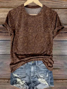 🔥Limited Time Discount🔥Classic West Print Leather Texture Patterns T-shirt