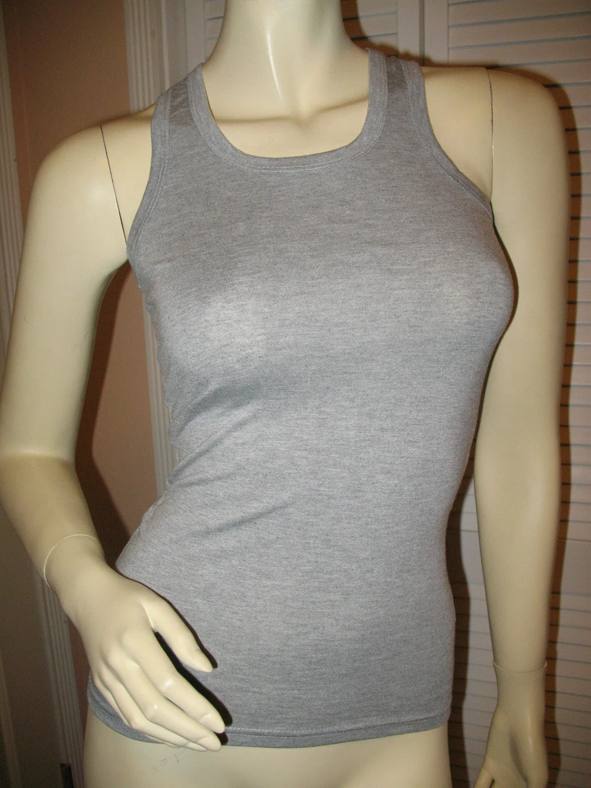 NEW Womens Solid Color Plain SLEEVELESS TANK TOP Racerback Shirt Summer Tops Clothes Clothing