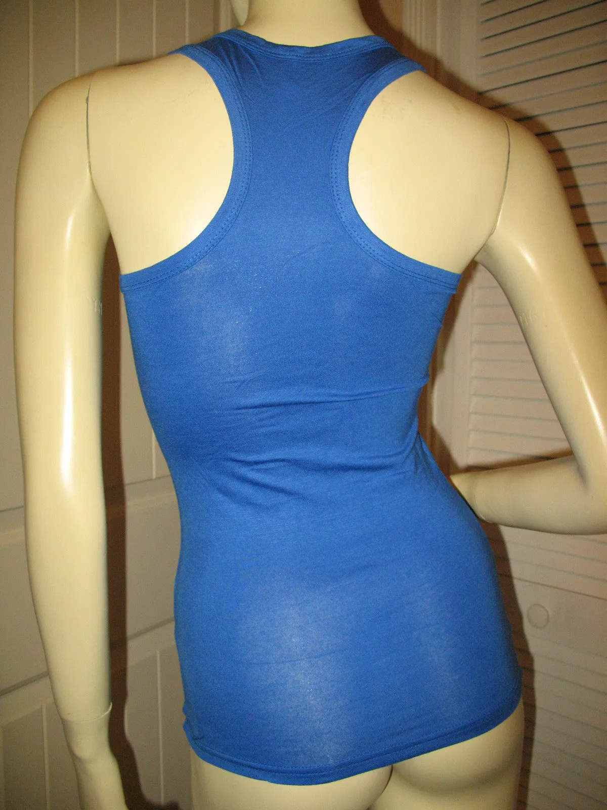 NEW Womens Solid Color Plain SLEEVELESS TANK TOP Racerback Shirt Summer Tops Clothes Clothing