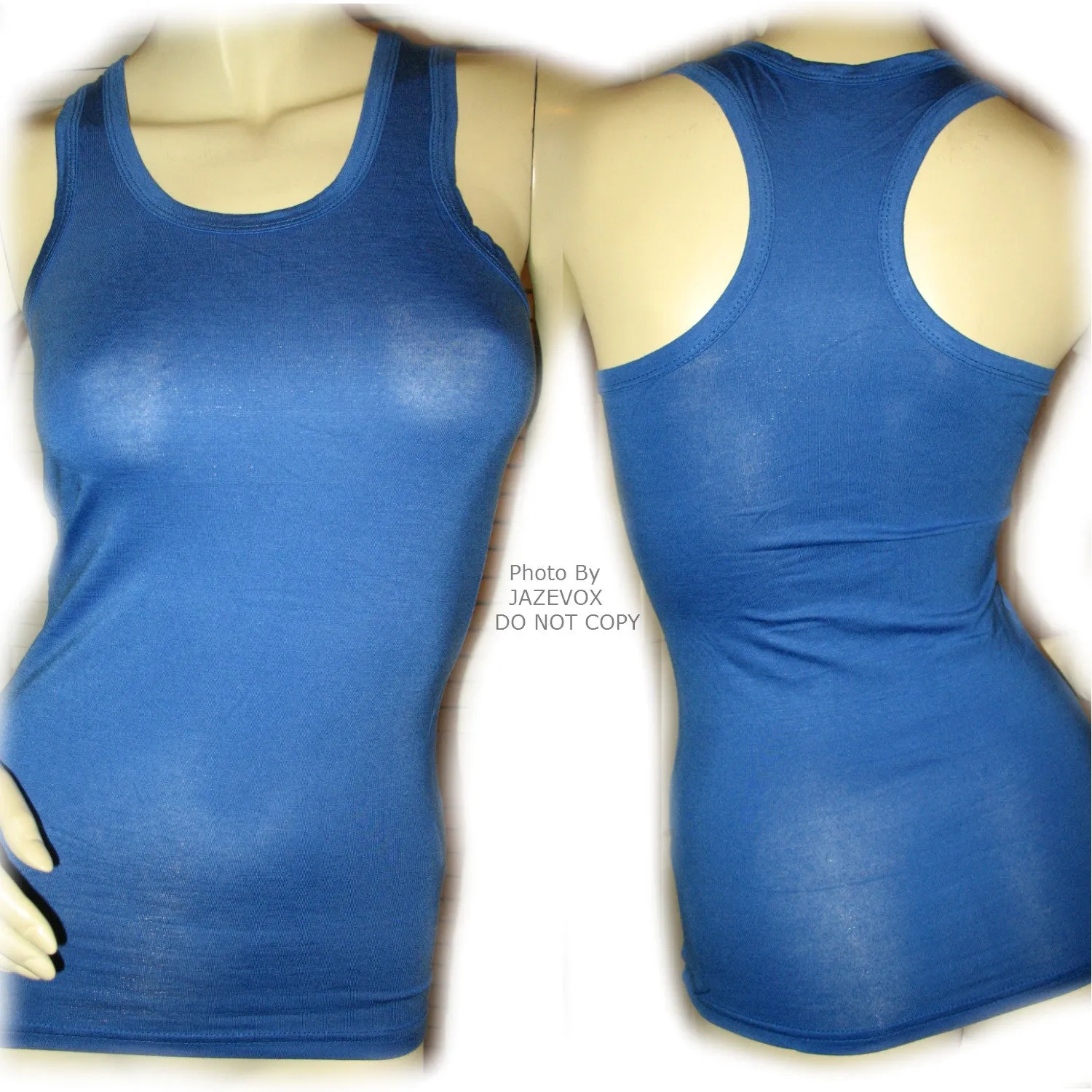 NEW Womens Solid Color Plain SLEEVELESS TANK TOP Racerback Shirt Summer Tops Clothes Clothing