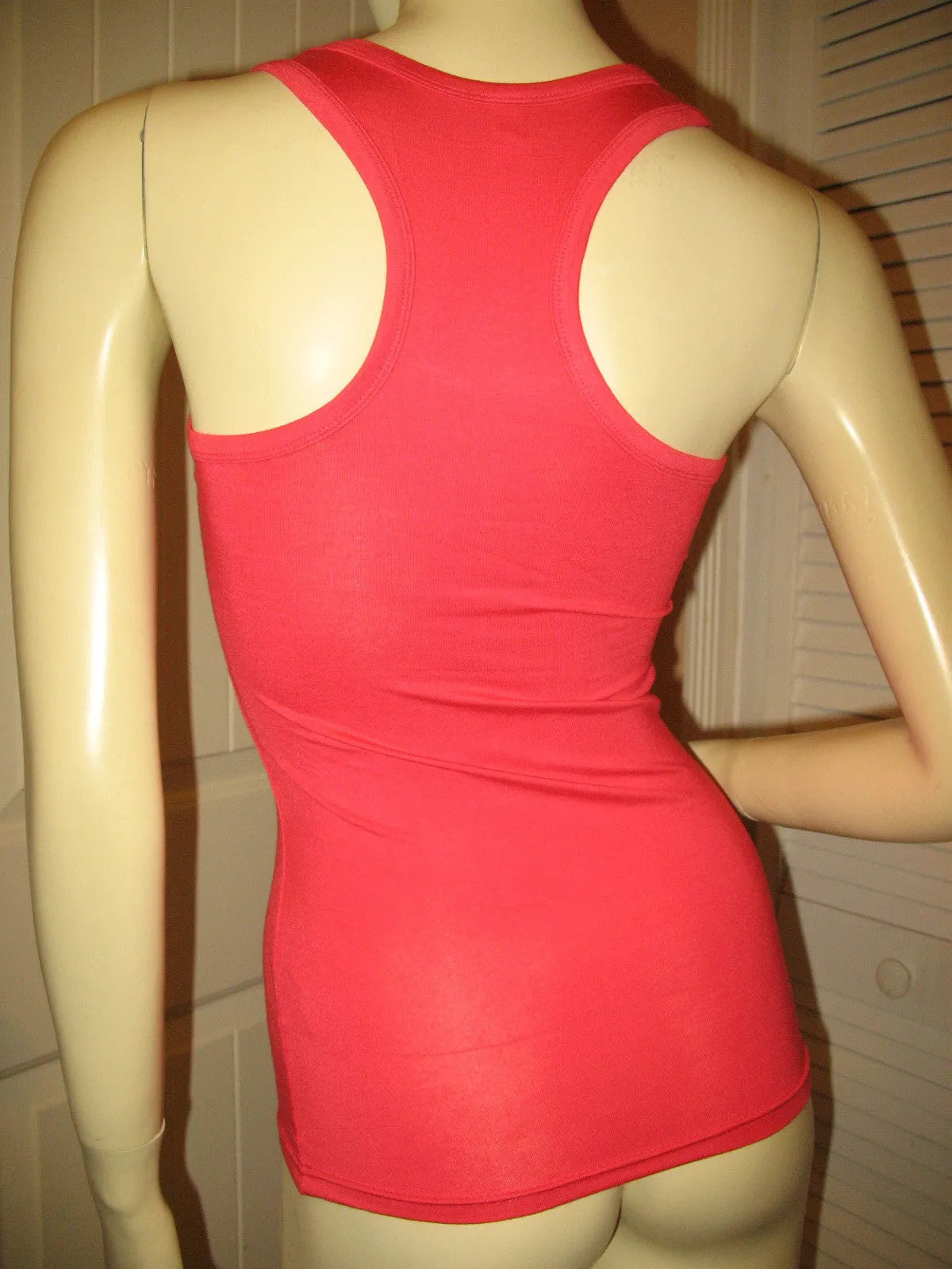 NEW Womens Solid Color Plain SLEEVELESS TANK TOP Racerback Shirt Summer Tops Clothes Clothing