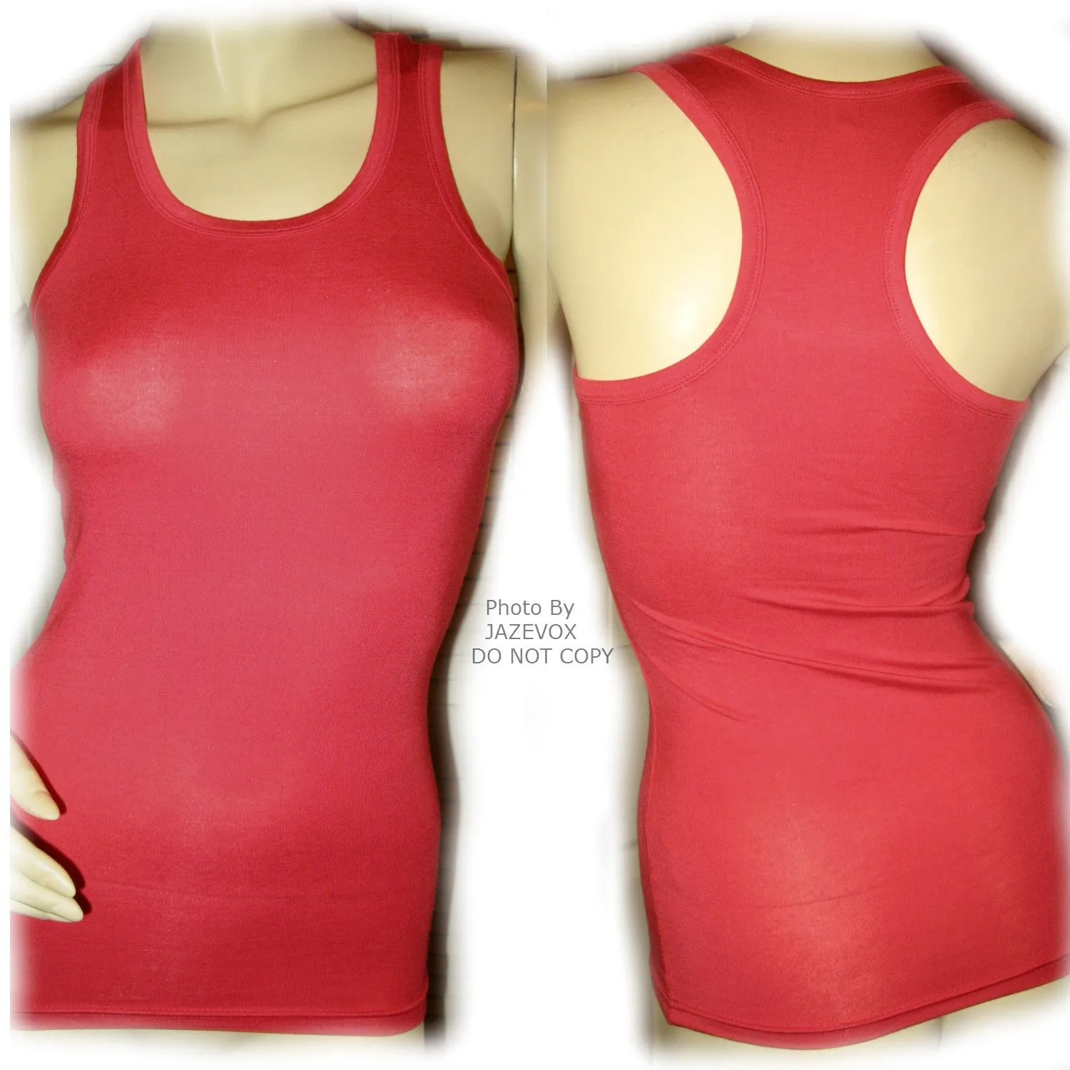 NEW Womens Solid Color Plain SLEEVELESS TANK TOP Racerback Shirt Summer Tops Clothes Clothing