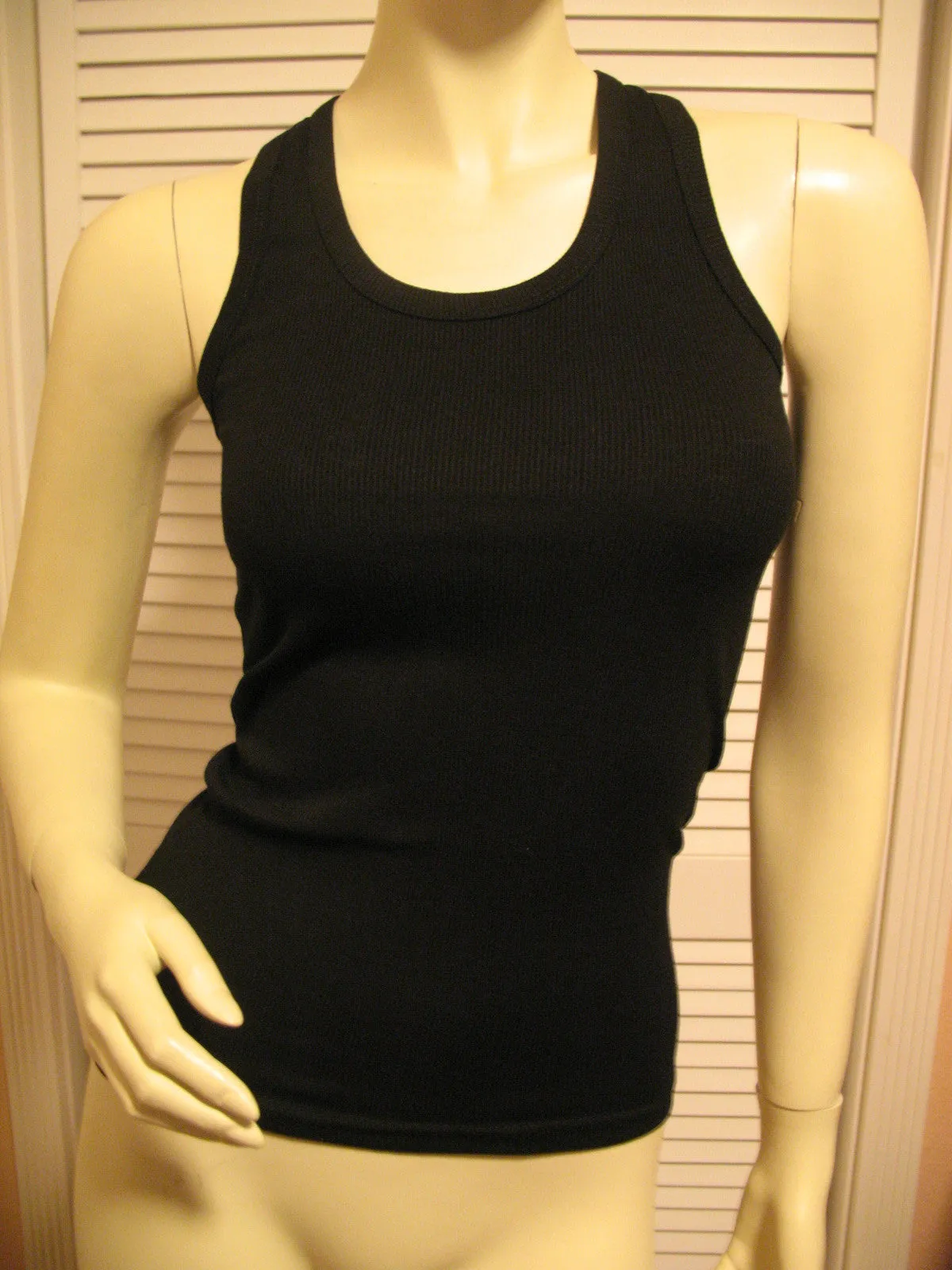 NEW Womens Solid Colored SLEEVELESS Ribbed TANK TOP Racerback Shirt Summer Tops Clothes Clothing