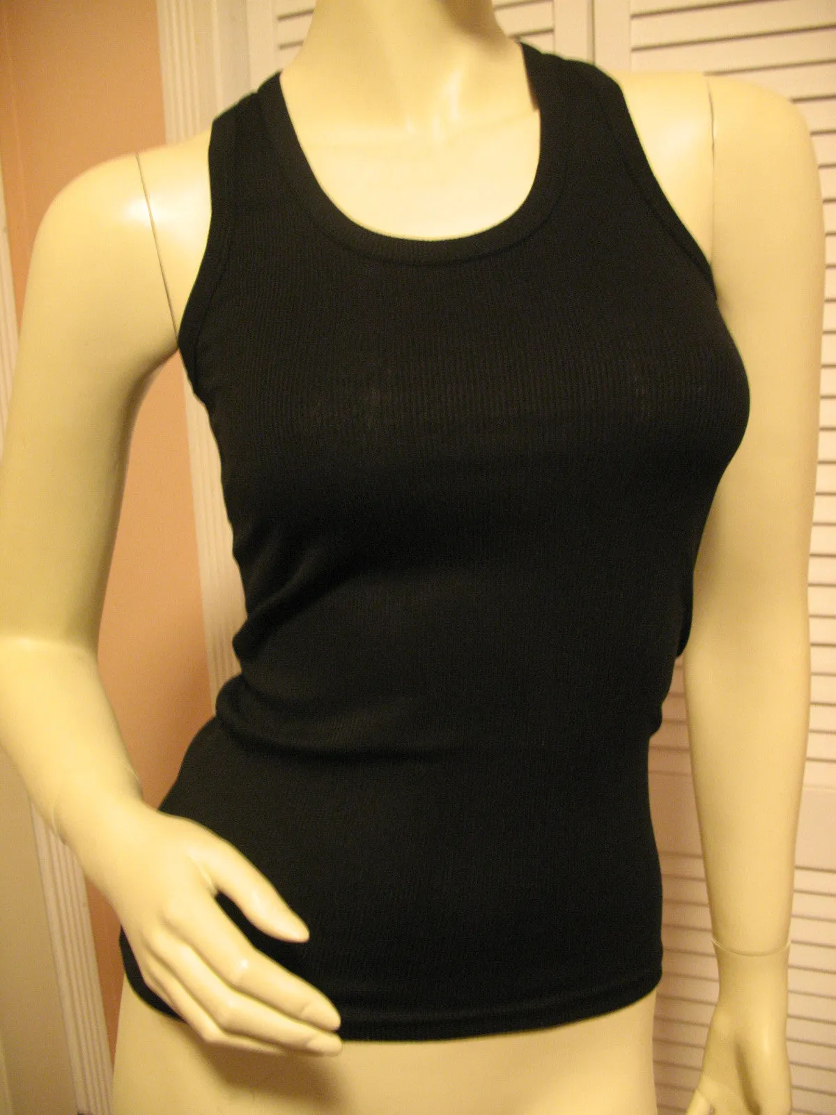 NEW Womens Solid Colored SLEEVELESS Ribbed TANK TOP Racerback Shirt Summer Tops Clothes Clothing