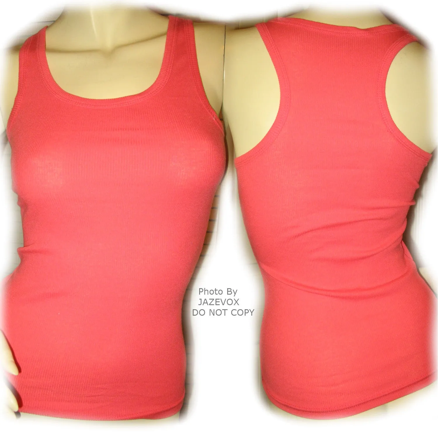 NEW Womens Solid Colored SLEEVELESS Ribbed TANK TOP Racerback Shirt Summer Tops Clothes Clothing