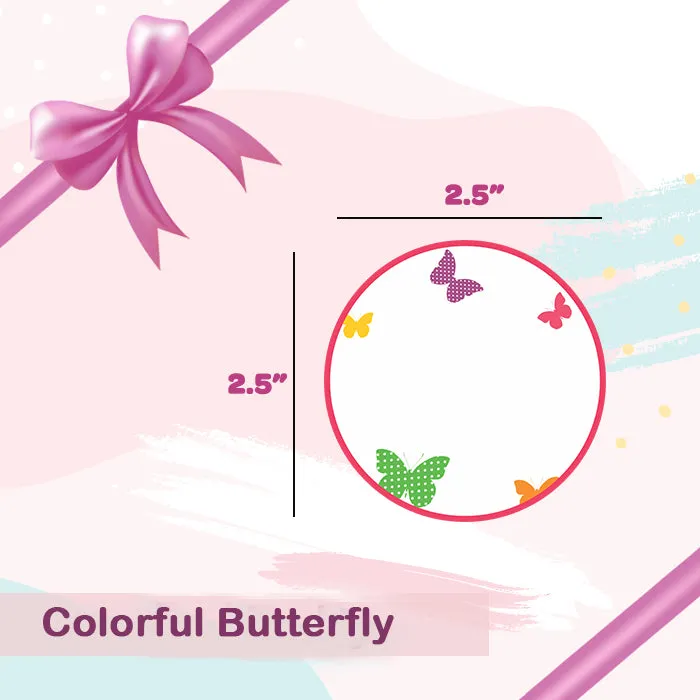 Personalised Gift Sticker - Colorful Butterfly - Set of 60