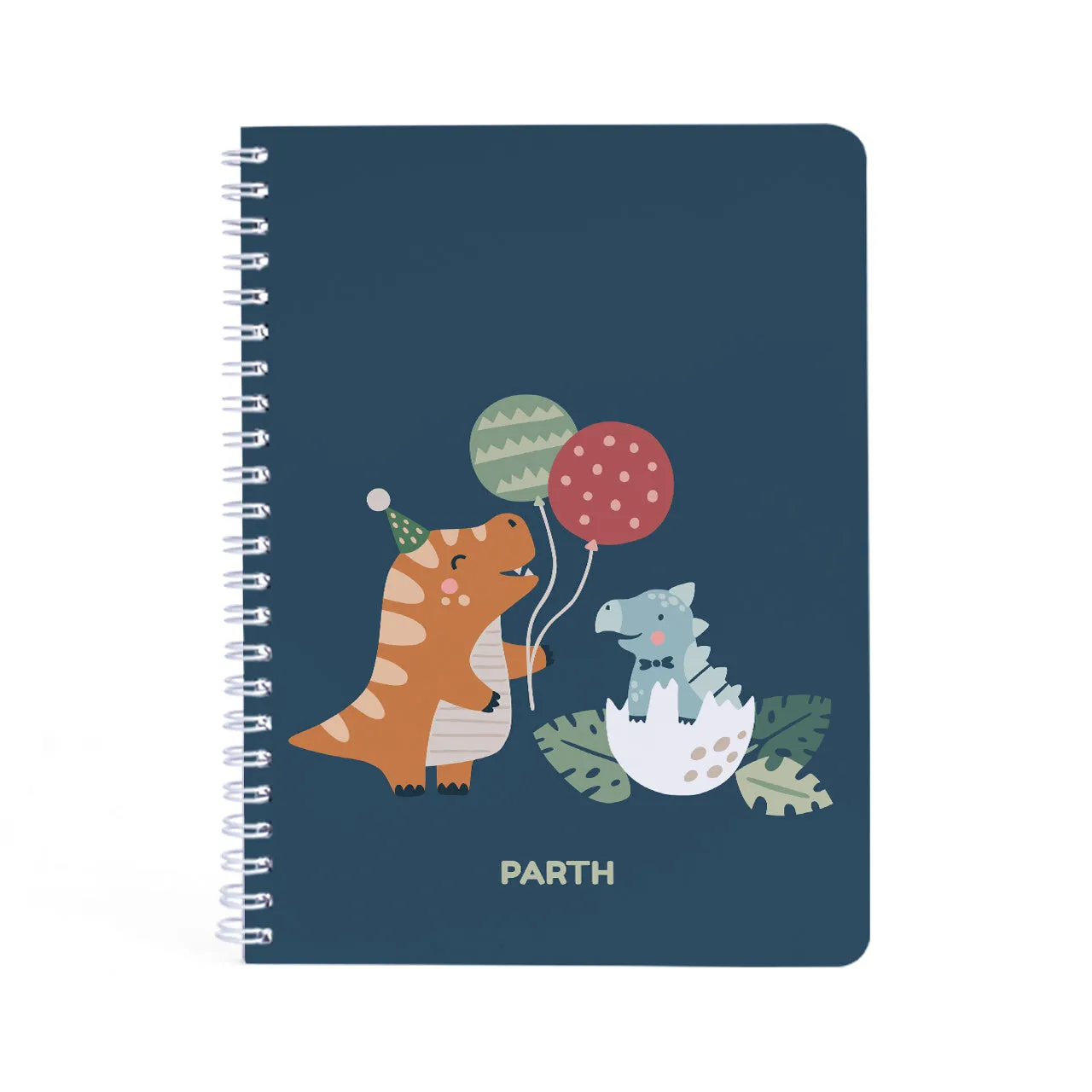 Personalised Spiral Notebook - Dino Party