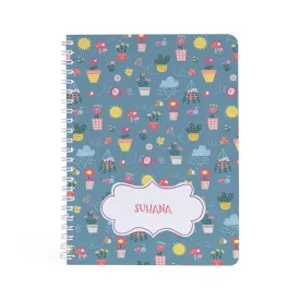 Personalised Spiral Notebook - Enchanted Garden