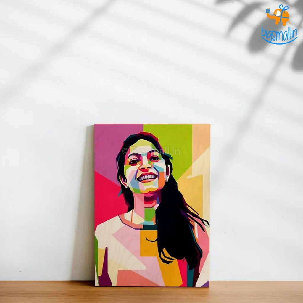 Personalized Pop Art Wooden Frame - Single Face | COD not available
