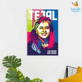 Personalized Pop Art Wooden Frame - Single Face | COD not available