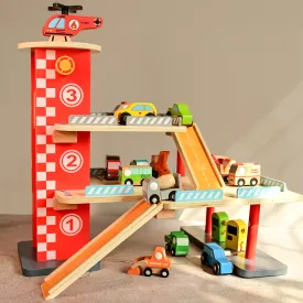 Playbox Drive in-Multilevel Activity Center with Helicopter Pad, Moving Elevator & Rapid Descent Ramps