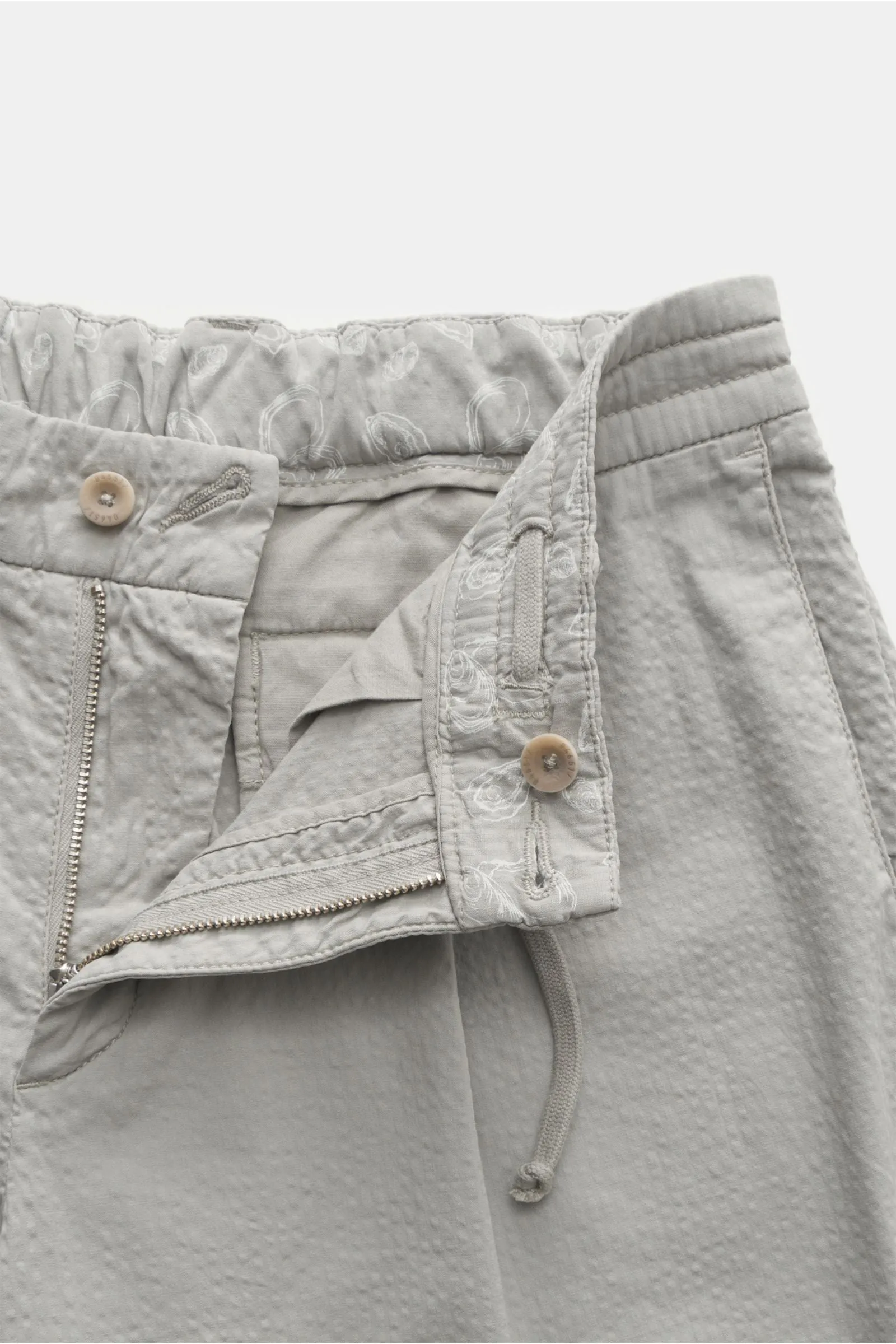 Seersucker Bermuda Shorts | Grey