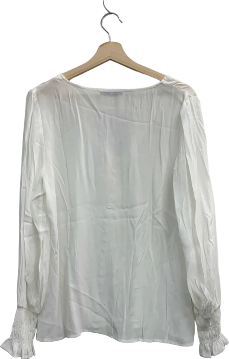 Shop Direct White Button-Down Blouse UK Size 12