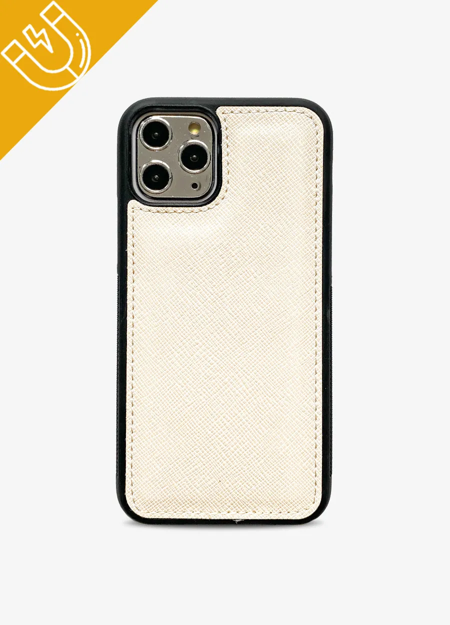 The Luxe Ultimate Wristlet Phone Case in Bone