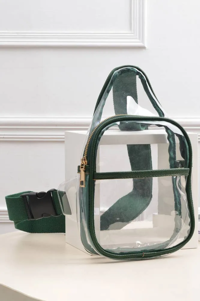 White Clear Stadium Sling Bag