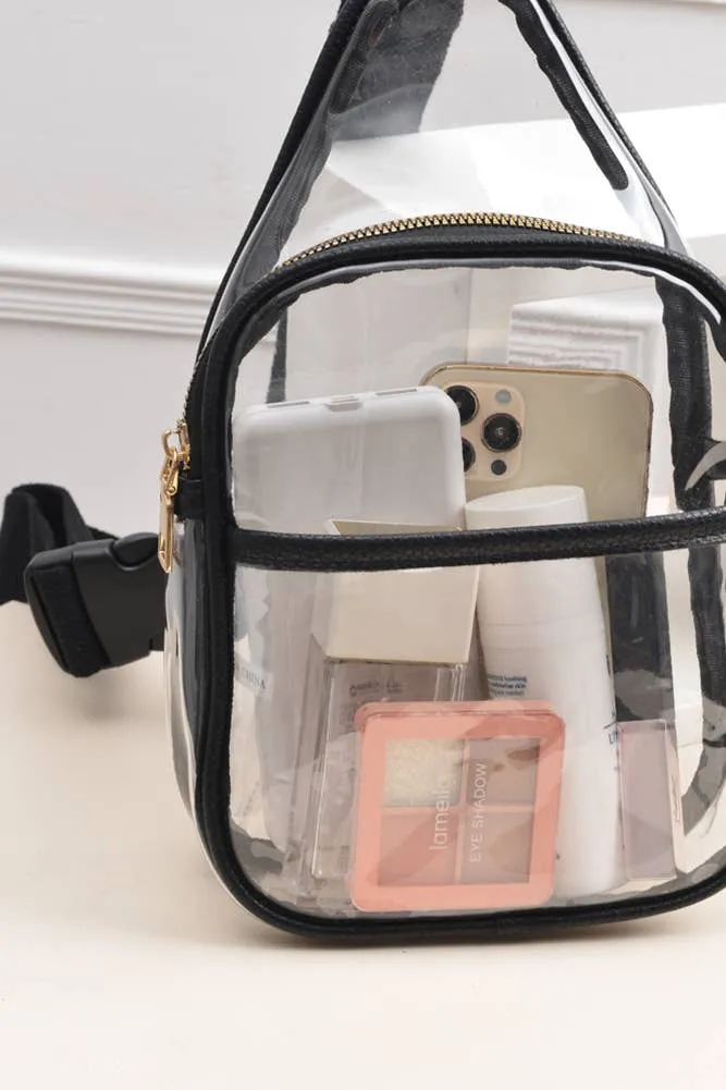 White Clear Stadium Sling Bag