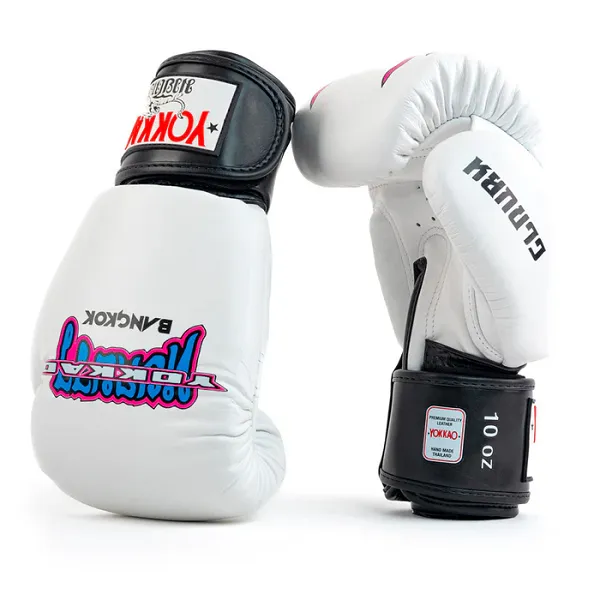 Yokkao East Club Boxing Gloves White